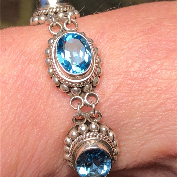 Jewelry - Sterling Silver Blue Topaz Bracelet
